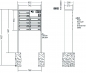 Preview: RENZ Briefkastenanlage freistehend, Tetro, Edelstahl V4A, Kastenformat 370x110x270mm, mit Klingel - & Lichttaster und Vorbereitung Gegensprechanlage, 10-teilig